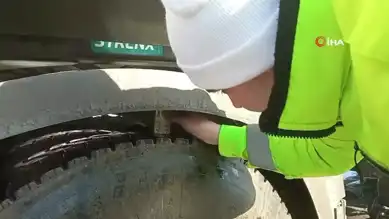 Dağ Geçişinde Kış Lastiği Kontrolü Sıkılaştı