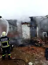 Bolu Gerede'de Ahşap Ev Yandı