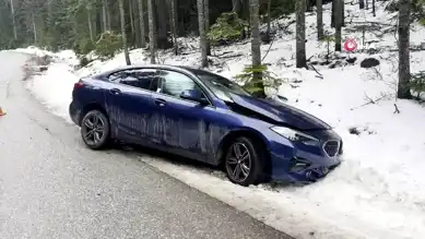 Bolu Kartalkaya'da Lüks Otomobil Kazası!