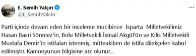 Üç MHP Milletvekili'nden İstifa