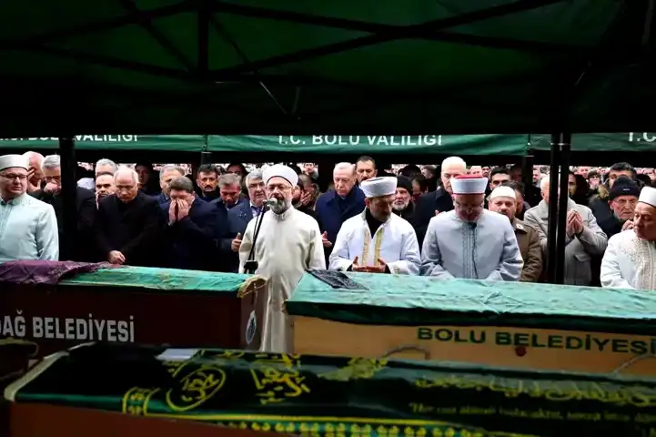 Erdoğan, Bolu Otel Yangını Kurbanlarının Cenazesinde